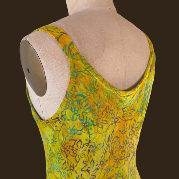 Vintage 70s Hippie Tie Dye Hawaiian Dress - Picture 4 of 5